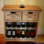 Rustic wine rack from the front