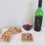 Wine bottle and wine cork coasters